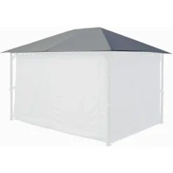 Toit De Remplacement Pour Gazebo De Jardin 3x4m Gris -Promos Verde Rêverie Boutique 20378747 3