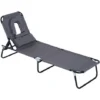 OUTSUNNY Transat De Jardin Chaise Longue Pliante Bain De Soleil Pour Lecture Gris 1 OUTSUNNY Transat De Jardin Chaise Longue Pliante Bain De Soleil Pour Lecture Gris -Promos Verde Rêverie Boutique 20895698 1