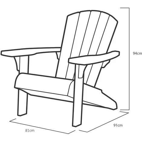 Chaise Adirondack Troy Blanc Keter 5 Chaise Adirondack Troy Blanc Keter – Image 3