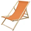 Chaise Longue De Jardin Pliante Bois Bain De Soleil Plage Chilienne Orange 120kg -Promos Verde Rêverie Boutique 22622398 1