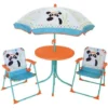 Set De Jardin Panda 4 Pièces 2 Chaise Table Et Parasol -Promos Verde Rêverie Boutique 22746657 1