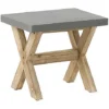 Tabouret De Jardin 51 X 40 Cm Avec Assise En Béton Résistant Et Pieds En Bois Naturel Idéal Pour Extérieur Au Style Scandinave Beliani 2 Tabouret De Jardin 51 X 40 Cm Avec Assise En Béton Résistant Et Pieds En Bois Naturel Idéal Pour Extérieur Au Style Scandinave Beliani -Promos Verde Rêverie Boutique 22778267 1