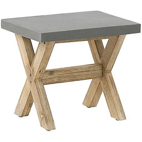 Tabouret De Jardin 51 X 40 Cm Avec Assise En Béton Résistant Et Pieds En Bois Naturel Idéal Pour Extérieur Au Style Scandinave Beliani 3 Tabouret De Jardin 51 X 40 Cm Avec Assise En Béton Résistant Et Pieds En Bois Naturel Idéal Pour Extérieur Au Style Scandinave Beliani