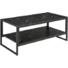 HOMCOM Table Basse Style Moderne Avec 2 Étagères 106 X 50 X 47 Cm Noir 1 HOMCOM Table Basse Style Moderne Avec 2 Étagères 106 X 50 X 47 Cm Noir -Promos Verde Rêverie Boutique 22964159 1