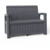 Banc Coffre En Résine Pour Jardin Gardiun Vita Gris Anthracite 124x66x90 Cm 230 L -Promos Verde Rêverie Boutique 22996644 1