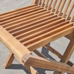 Chaise De Jardin En Teck Huilé Massif Pliante (lot De 4) 11 Chaise De Jardin En Teck Huilé Massif Pliante (lot De 4) -Promos Verde Rêverie Boutique 234818 5