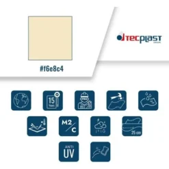 TECPLAST Toile Pergola Ivoire 2x3 M Effet Anti-Chaleur 680PR2 - Qualité 15 Ans - Bâche Pergola étanche En PVC - Made In France 10 TECPLAST Toile Pergola Ivoire 2x3 M Effet Anti-Chaleur 680PR2 - Qualité 15 Ans - Bâche Pergola étanche En PVC - Made In France -Promos Verde Rêverie Boutique 23757568 4