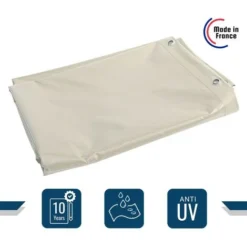 TECPLAST Toile Pergola Ivoire 4x4 M 680PR - Qualité 10 Ans - Bâche Pergola Ou Tonnelle étanche En PVC - Made In France -Promos Verde Rêverie Boutique 23757881 3
