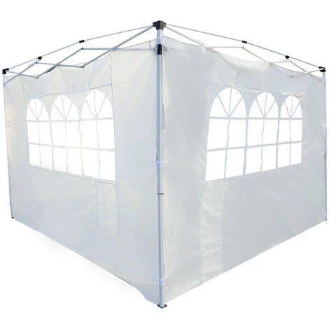 OUTSUNNY Parois Latérales De Rechange Barnum Tonnelle 3 X 3 Ou 3 X 6 M 2 Pièces 2 Grandes Fenêtres Blanc 3 OUTSUNNY Parois Latérales De Rechange Barnum Tonnelle 3 X 3 Ou 3 X 6 M 2 Pièces 2 Grandes Fenêtres Blanc