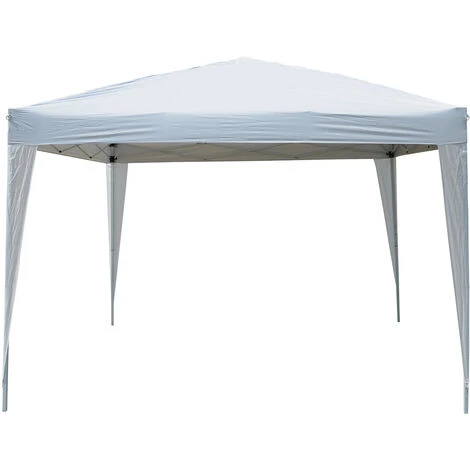 OUTSUNNY Tonnelle Barnum Tente De Réception Pliante 3 X 3 X 2,55 M Avec Fenêtres + Sac De Transport Blanc 7 OUTSUNNY Tonnelle Barnum Tente De Réception Pliante 3 X 3 X 2,55 M Avec Fenêtres + Sac De Transport Blanc – Image 5