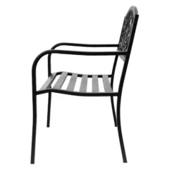 OUTSUNNY Banc 3 Places De Jardin Terrasse Style Rural Chic 127L X 60l X 85H Cm Métal époxy Anticorrosion Noir 10 OUTSUNNY Banc 3 Places De Jardin Terrasse Style Rural Chic 127L X 60l X 85H Cm Métal époxy Anticorrosion Noir -Promos Verde Rêverie Boutique 25008249 4