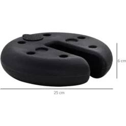 OUTSUNNY Lot De 4 Poids De Lestage Rond Pour Tonnelle Barnum Tente Dim. Ø 25 X 6H Cm HDPE Noir 10 OUTSUNNY Lot De 4 Poids De Lestage Rond Pour Tonnelle Barnum Tente Dim. Ø 25 X 6H Cm HDPE Noir -Promos Verde Rêverie Boutique 25008281 4