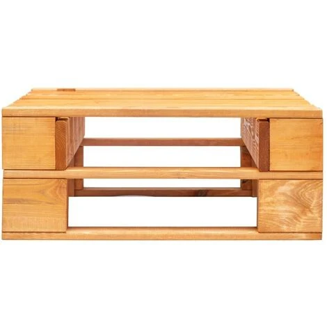 Hommoo Repose-pied Palette De Jardin Bois FSC Marron Miel HDV29881 4 Hommoo Repose-pied Palette De Jardin Bois FSC Marron Miel HDV29881 – Image 2