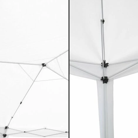 Tonnelle De Jardin Pliante 3x3 M Blanche - Tonnelle Barnum Pliant Toile 210D (160g/M2) - Tente Pliable Idéale Pour Reception En Exterieur 5 Tonnelle De Jardin Pliante 3x3 M Blanche - Tonnelle Barnum Pliant Toile 210D (160g/M2) - Tente Pliable Idéale Pour Reception En Exterieur – Image 3