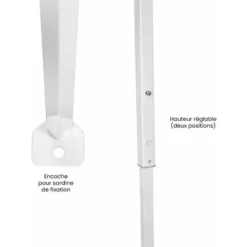 Tonnelle De Jardin Pliante 3x3 M Blanche - Tonnelle Barnum Pliant Toile 210D (160g/M2) - Tente Pliable Idéale Pour Reception En Exterieur 10 Tonnelle De Jardin Pliante 3x3 M Blanche - Tonnelle Barnum Pliant Toile 210D (160g/M2) - Tente Pliable Idéale Pour Reception En Exterieur -Promos Verde Rêverie Boutique 25237172 4