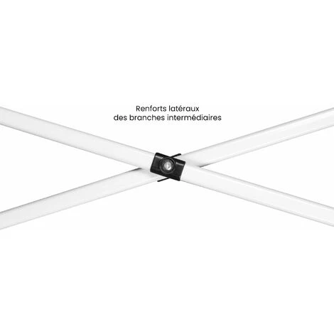 Tonnelle De Jardin Pliante 3x3 M Blanche - Tonnelle Barnum Pliant Toile 210D (160g/M2) - Tente Pliable Idéale Pour Reception En Exterieur 7 Tonnelle De Jardin Pliante 3x3 M Blanche - Tonnelle Barnum Pliant Toile 210D (160g/M2) - Tente Pliable Idéale Pour Reception En Exterieur – Image 5