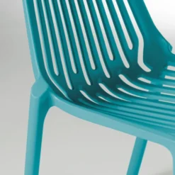 Chaise De Jardin Ajourée En Plastique Bleu 11 Chaise De Jardin Ajourée En Plastique Bleu -Promos Verde Rêverie Boutique 2524984 5