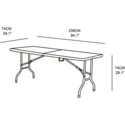 Table Pliante Rectangulaire 239 X 74 X 74cm Werkapro 11 Table Pliante Rectangulaire 239 X 74 X 74cm Werkapro -Promos Verde Rêverie Boutique 25508974 5