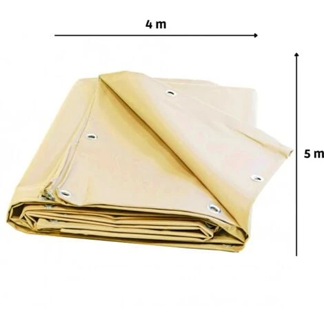 Bache Pergola Et Tonnelle 5 X 4 M IVOIRE 680g/m² - Toile Pergola Et Tonnelle Ivoire 5x4 M En PVC 6 Bache Pergola Et Tonnelle 5 X 4 M IVOIRE 680g/m² - Toile Pergola Et Tonnelle Ivoire 5x4 M En PVC – Image 4