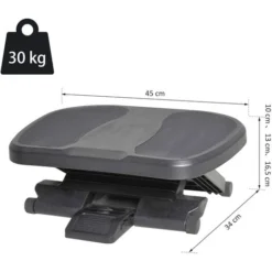 HOMCOM Repose-pied Ergonomique De Bureau Hauteur Et Inclinaison Réglables 45L X 34l Cm Gris 9 HOMCOM Repose-pied Ergonomique De Bureau Hauteur Et Inclinaison Réglables 45L X 34l Cm Gris -Promos Verde Rêverie Boutique 26682514 3