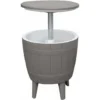Glacière Table D'Appoint Pour Jardin En Résine Cosmopolitan Beige Gardiun 37 L 48,5x48,5x57/82 Cm