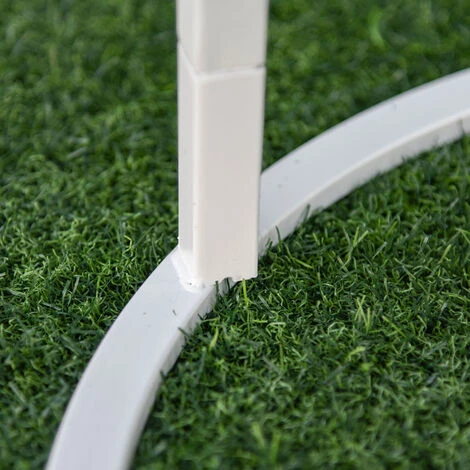 OUTSUNNY Lot De 2 Tables Basses Rondes Gigognes Empilables De Jardin Métal époxy Blanc 7 OUTSUNNY Lot De 2 Tables Basses Rondes Gigognes Empilables De Jardin Métal époxy Blanc – Image 5