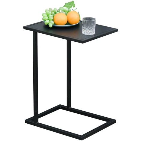 HOMCOM Table Basse Table D'appoint Guéridon Bout De Canapé Intérieur Extérieur Métal époxy Noir 3 HOMCOM Table Basse Table D'appoint Guéridon Bout De Canapé Intérieur Extérieur Métal époxy Noir