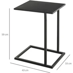 HOMCOM Table Basse Table D'appoint Guéridon Bout De Canapé Intérieur Extérieur Métal époxy Noir 9 HOMCOM Table Basse Table D'appoint Guéridon Bout De Canapé Intérieur Extérieur Métal époxy Noir -Promos Verde Rêverie Boutique 27825539 3