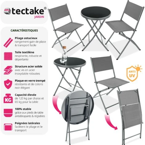 Ensemble Table Et Chaises De Jardin DUSSELDORF - Mobilier De Jardin, Meuble De Jardin, Salon De Jardin 4 Ensemble Table Et Chaises De Jardin DUSSELDORF - Mobilier De Jardin, Meuble De Jardin, Salon De Jardin – Image 2