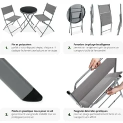 Ensemble Table Et Chaises De Jardin DUSSELDORF - Mobilier De Jardin, Meuble De Jardin, Salon De Jardin 11 Ensemble Table Et Chaises De Jardin DUSSELDORF - Mobilier De Jardin, Meuble De Jardin, Salon De Jardin -Promos Verde Rêverie Boutique 28381370 5