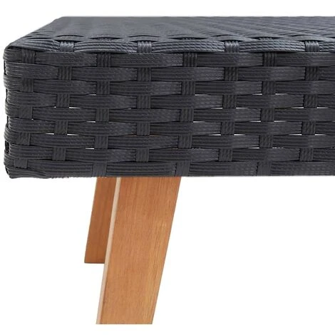 Table Basse De Jardin Résine Tressée Noir VidaXL 6 Table Basse De Jardin Résine Tressée Noir VidaXL – Image 4