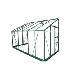 Serre / Véranda Adossée 126 - 7,3 M² Verre Trempé 4 Mm. Aluminium Laqué Vert - Sans Base - Porte à Gauche 8 Serre / Véranda Adossée 126 - 7,3 M² Verre Trempé 4 Mm. Aluminium Laqué Vert - Sans Base - Porte à Gauche -Promos Verde Rêverie Boutique 28588322 3
