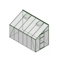 Serre / Véranda Adossée 126 - 7,3 M² Verre Trempé 4 Mm. Aluminium Laqué Vert - Sans Base - Porte à Gauche 9 Serre / Véranda Adossée 126 - 7,3 M² Verre Trempé 4 Mm. Aluminium Laqué Vert - Sans Base - Porte à Gauche -Promos Verde Rêverie Boutique 28588322 4