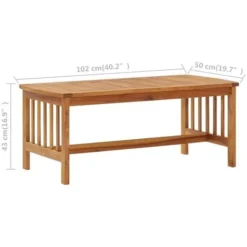 Table Basse 102x50x43 Cm Bois D'acacia Solide VidaXL -Promos Verde Rêverie Boutique 28920359 3