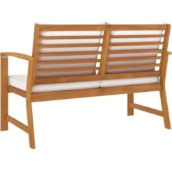 Banc De Jardin Avec Coussin Crème 120 Cm Bois Solide D'acacia VidaXL 9 Banc De Jardin Avec Coussin Crème 120 Cm Bois Solide D'acacia VidaXL -Promos Verde Rêverie Boutique 29365584 4