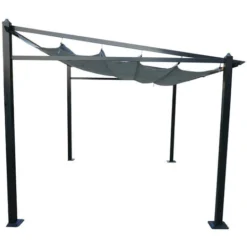 Tonnelle/Pergola Mural En Aluminium 3x4m Toile Coulissante Rétractable - Gris - LISBOA 8 Tonnelle/Pergola Mural En Aluminium 3x4m Toile Coulissante Rétractable - Gris - LISBOA -Promos Verde Rêverie Boutique 29366700 3