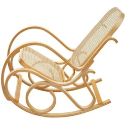 Fauteuil à Bascule M41, Fauteuil Pivotant Fauteuil TV, Rotin En Bois Massif ~ Aspect Chêne 9 Fauteuil à Bascule M41, Fauteuil Pivotant Fauteuil TV, Rotin En Bois Massif ~ Aspect Chêne -Promos Verde Rêverie Boutique 29472084 3