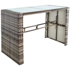 Ensemble De Bar De Jardin 4 Tabourets + Coussins + Table En Polyrotin Marron 8 Ensemble De Bar De Jardin 4 Tabourets + Coussins + Table En Polyrotin Marron -Promos Verde Rêverie Boutique 29541797 2