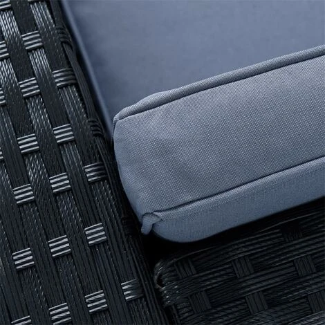 Fauteuil De Jardin Avec Coussins En Polyrotin Noir 5 Fauteuil De Jardin Avec Coussins En Polyrotin Noir – Image 3