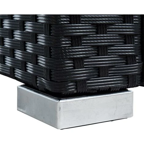 Fauteuil De Jardin Avec Coussins En Polyrotin Noir 6 Fauteuil De Jardin Avec Coussins En Polyrotin Noir – Image 4