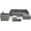 Salon De Jardin 6 Pcs Avec Coussins Résine Tressée Gris VidaXL 1 Salon De Jardin 6 Pcs Avec Coussins Résine Tressée Gris VidaXL -Promos Verde Rêverie Boutique 2963603 1