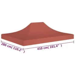 Toit De Tente De Réception 4x3 M Terre Cuite 270 G/m² VidaXL 9 Toit De Tente De Réception 4x3 M Terre Cuite 270 G/m² VidaXL -Promos Verde Rêverie Boutique 29845273 3