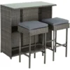 Ensemble De Bar De Jardin 2 Tabourets Table + Rangement En Polyrotin Gris 2 Ensemble De Bar De Jardin 2 Tabourets Table + Rangement En Polyrotin Gris -Promos Verde Rêverie Boutique 29882376 1