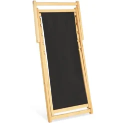 Lot De 2 Chaises Longues Pliantes Chilienne Bois Toile Noire 11 Lot De 2 Chaises Longues Pliantes Chilienne Bois Toile Noire -Promos Verde Rêverie Boutique 30015888 5