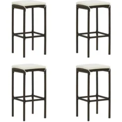 Meuble De Bar De Jardin 5 Pcs Et Coussins Résine Tressée Marron VidaXL 10 Meuble De Bar De Jardin 5 Pcs Et Coussins Résine Tressée Marron VidaXL -Promos Verde Rêverie Boutique 30068569 4