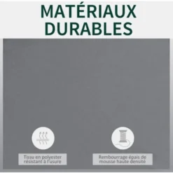 OUTSUNNY Coussins De Banc De Jardin Déhoussables - Coussins Balancelle - Lot De 2 - Dim. 120L X 50l Cm - Rembourrage 5 Cm - Cordons D'attache - Polyester Gris 10 OUTSUNNY Coussins De Banc De Jardin Déhoussables - Coussins Balancelle - Lot De 2 - Dim. 120L X 50l Cm - Rembourrage 5 Cm - Cordons D'attache - Polyester Gris -Promos Verde Rêverie Boutique 30108435 4