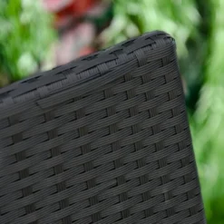 OUTSUNNY Banc De Jardin 2 Places Style Cosy Chic Résine Tressée 4 Fils Imitation Rotin Noir -Promos Verde Rêverie Boutique 30108464 4