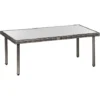OUTSUNNY Table Basse De Jardin Plateau Verre Trempé 5 Mm Résine Tressée Imitation Rotin Gris 1 OUTSUNNY Table Basse De Jardin Plateau Verre Trempé 5 Mm Résine Tressée Imitation Rotin Gris -Promos Verde Rêverie Boutique 30108468 1
