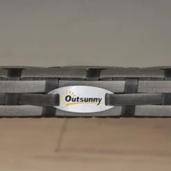 OUTSUNNY Table Basse De Jardin Plateau Verre Trempé 5 Mm Résine Tressée Imitation Rotin Gris 10 OUTSUNNY Table Basse De Jardin Plateau Verre Trempé 5 Mm Résine Tressée Imitation Rotin Gris -Promos Verde Rêverie Boutique 30108468 4