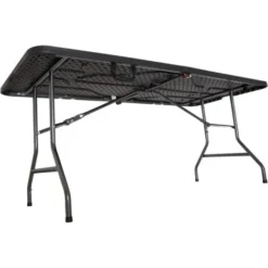 AREBOS Table Pliante Table De Buffet Look Rotin Table De Jardin Table De Camping 11 AREBOS Table Pliante Table De Buffet Look Rotin Table De Jardin Table De Camping -Promos Verde Rêverie Boutique 30190793 5